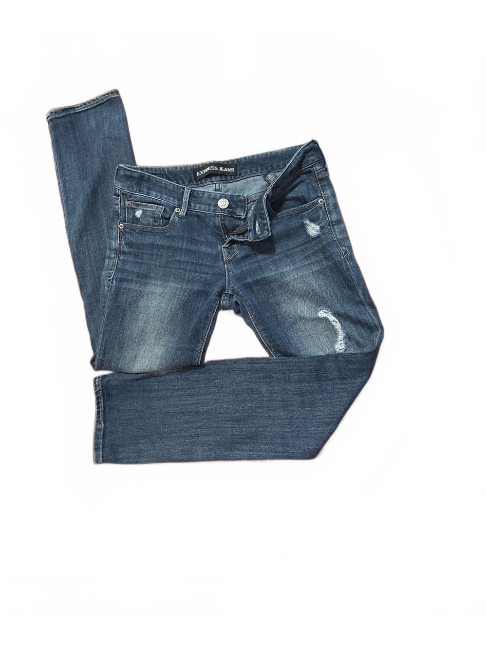 Express Stella Low-Rise Skinny Denim Jeans - Size 2S (Short)